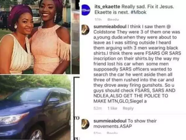 Missing Abuja Ladies Spotted With SARS Officials - IG User